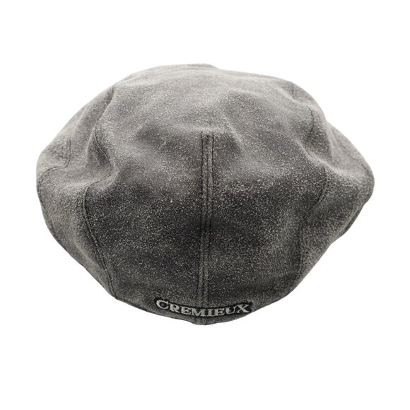 Cremieux Leather Newsboy Cap Men L/XL Gray Golf Casual Staple Timeless Classic - Picture 3 of 13